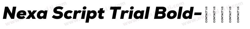 Nexa Script Trial Bold字体转换